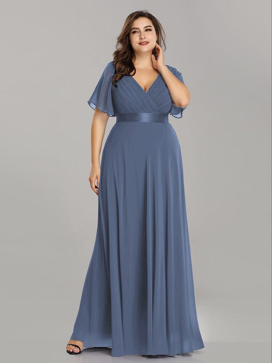 MÓNICA | Vestido Largo de Dama de Honor con Cintura Imperio y Mangas de Volante