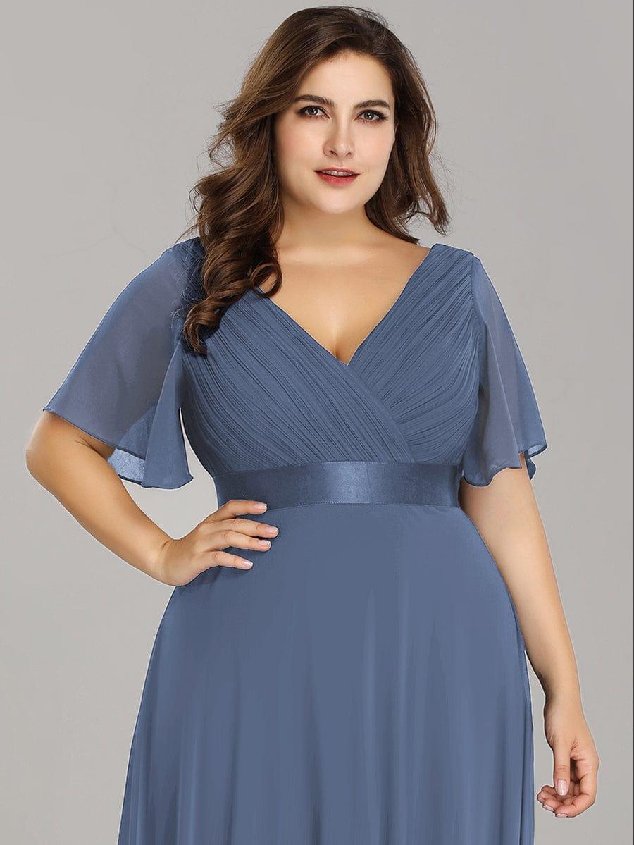 MÓNICA | Vestido Largo de Dama de Honor con Cintura Imperio y Mangas de Volante