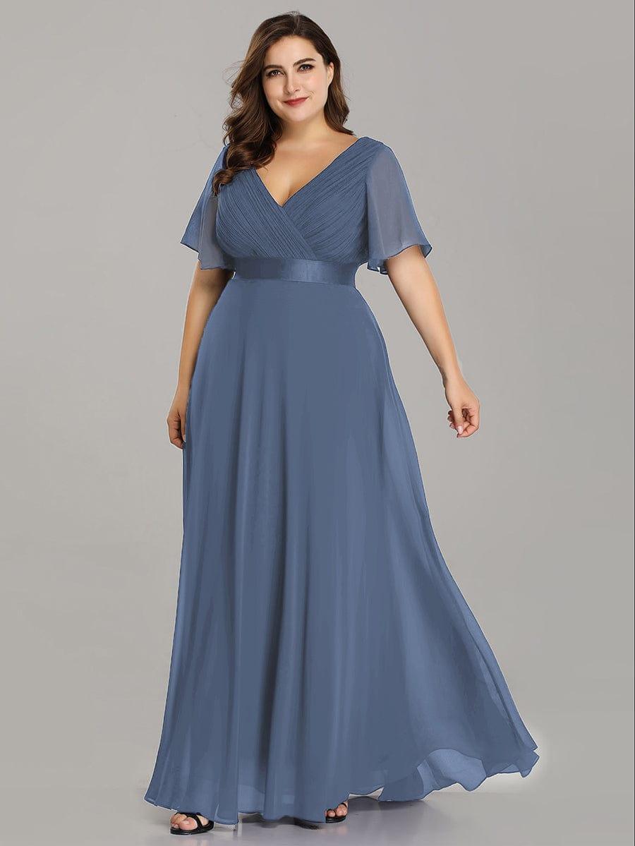 MÓNICA | Vestido Largo de Dama de Honor con Cintura Imperio y Mangas de Volante