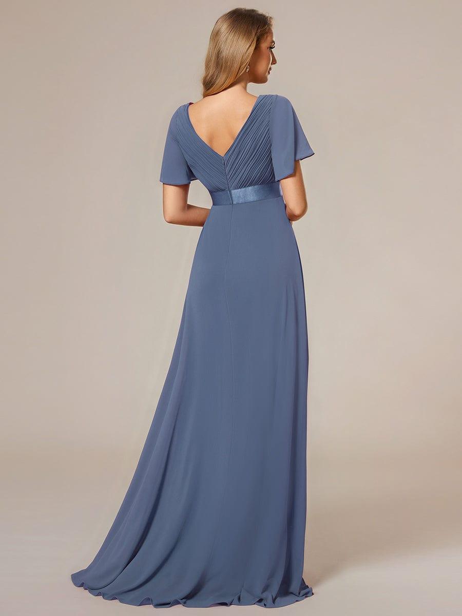 MÓNICA | Vestido Largo de Dama de Honor con Cintura Imperio y Mangas de Volante