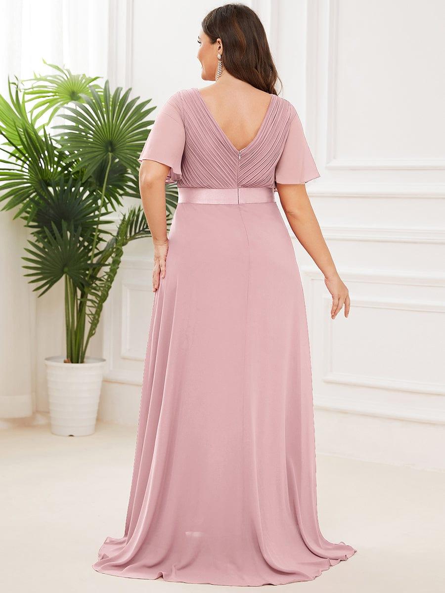 MÓNICA | Vestido Largo de Dama de Honor con Cintura Imperio y Mangas de Volante