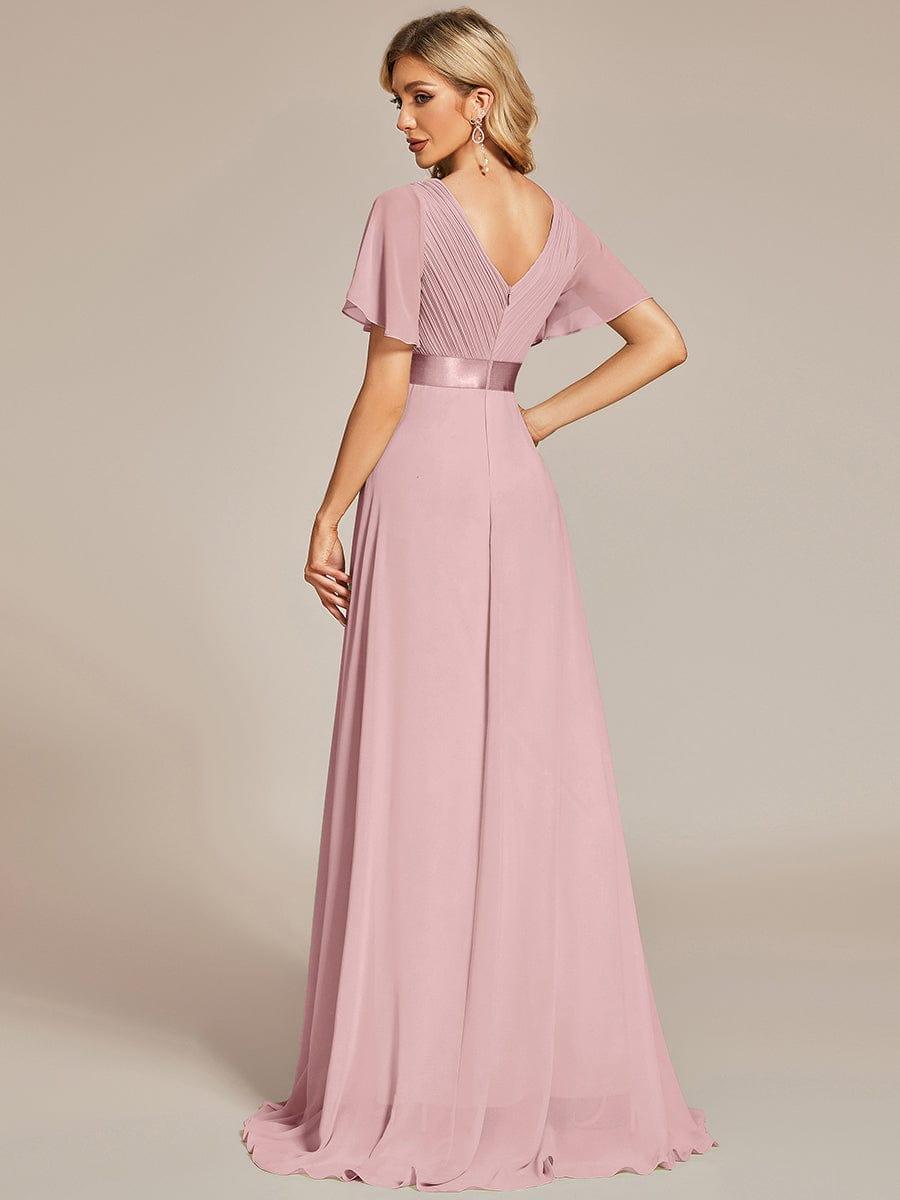 MÓNICA | Vestido Largo de Dama de Honor con Cintura Imperio y Mangas de Volante