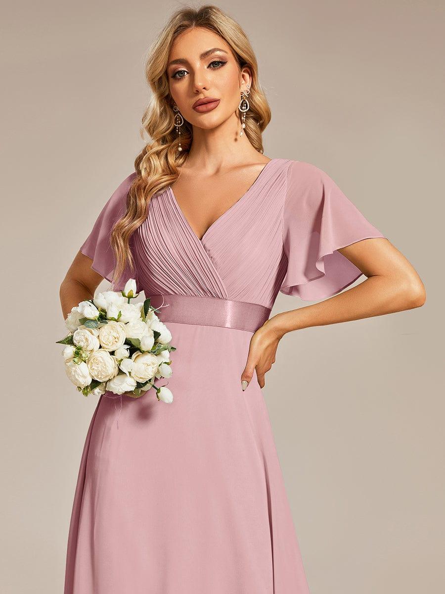 MÓNICA | Vestido Largo de Dama de Honor con Cintura Imperio y Mangas de Volante