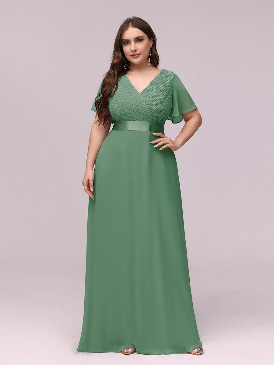 MÓNICA | Vestido Largo de Dama de Honor con Cintura Imperio y Mangas de Volante