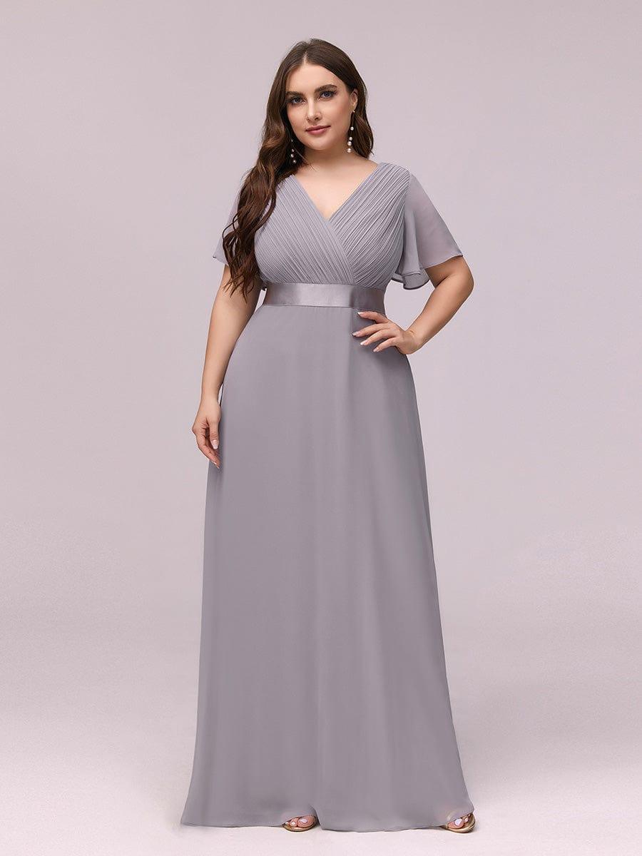 MÓNICA | Vestido Largo de Dama de Honor con Cintura Imperio y Mangas de Volante