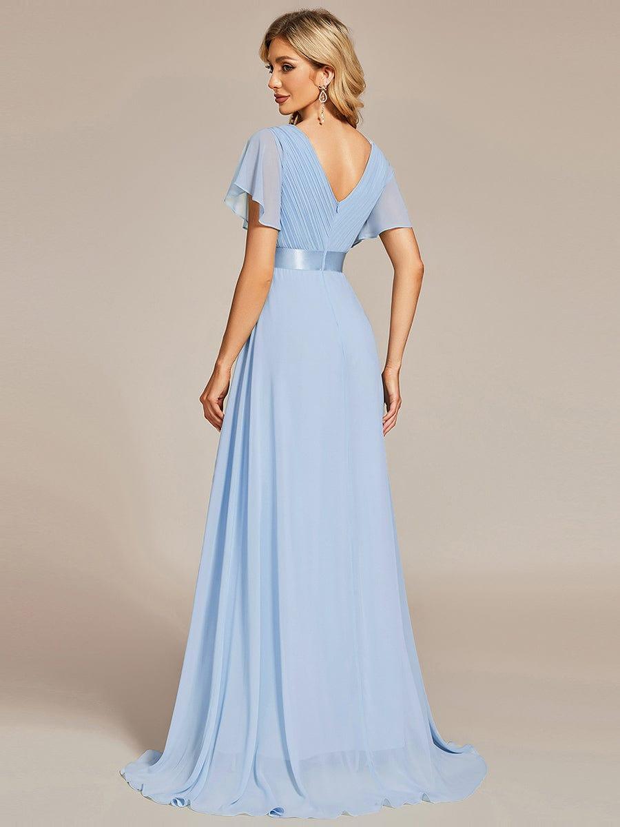 MÓNICA | Vestido Largo de Dama de Honor con Cintura Imperio y Mangas de Volante
