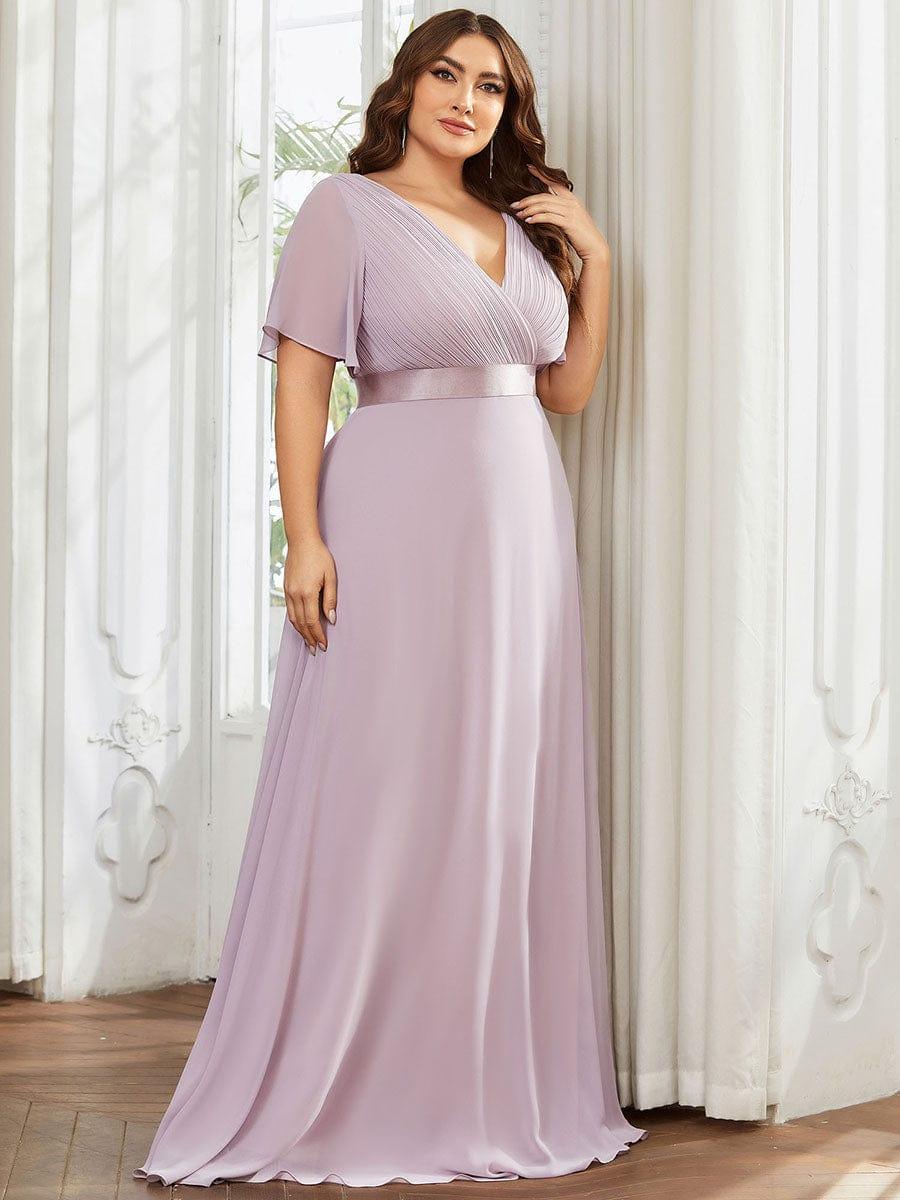 MÓNICA | Vestido Largo de Dama de Honor con Cintura Imperio y Mangas de Volante