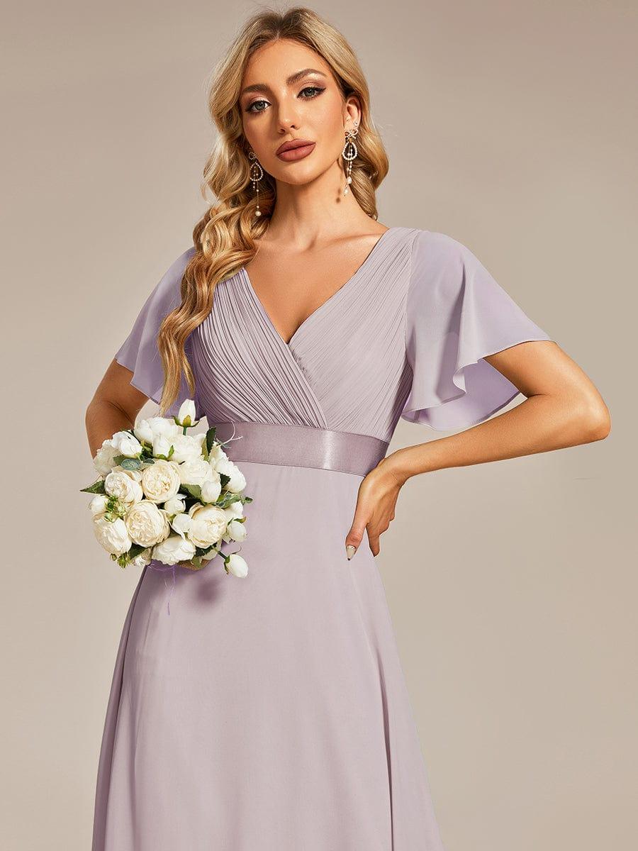 MÓNICA | Vestido Largo de Dama de Honor con Cintura Imperio y Mangas de Volante
