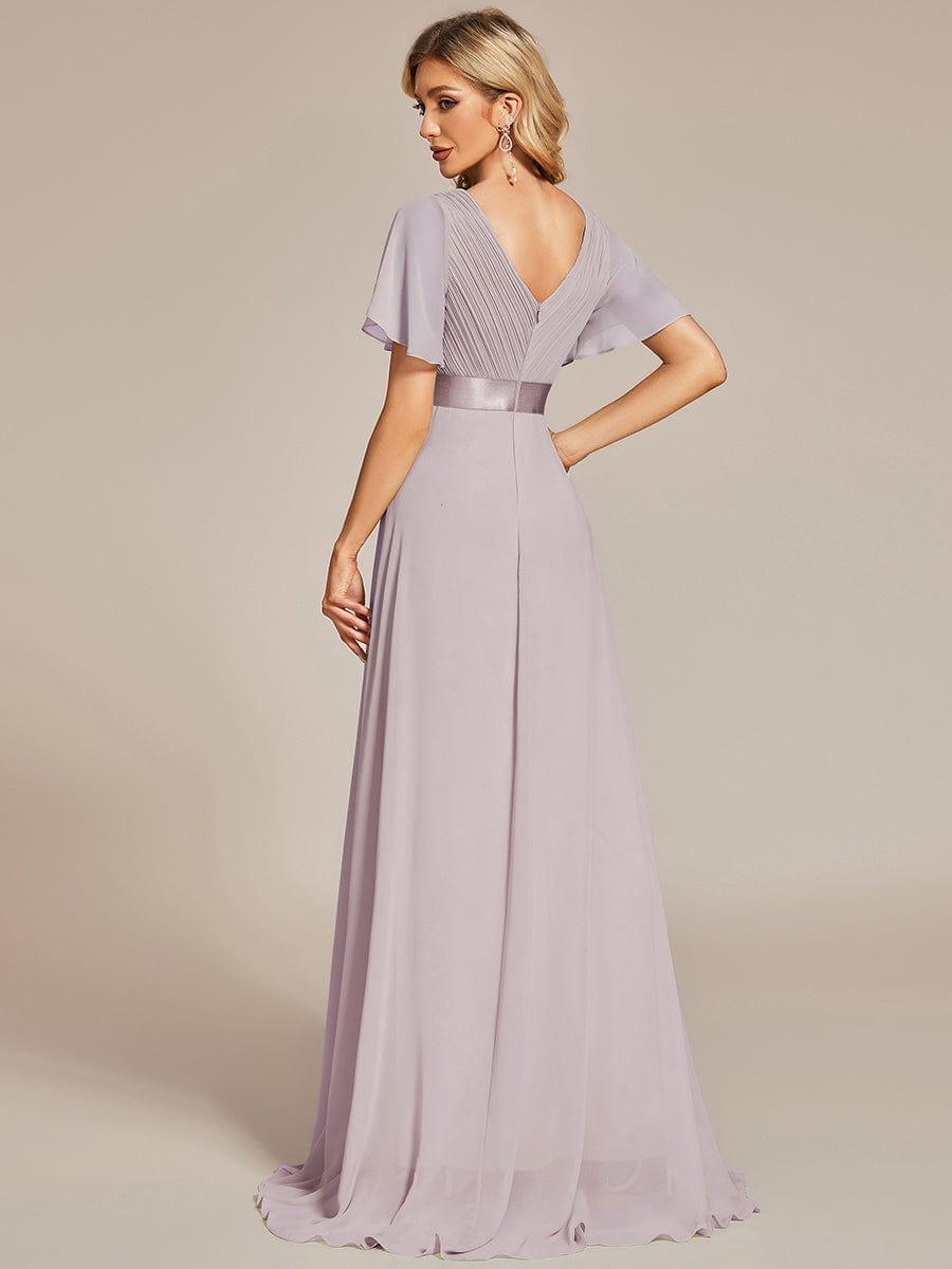 MÓNICA | Vestido Largo de Dama de Honor con Cintura Imperio y Mangas de Volante
