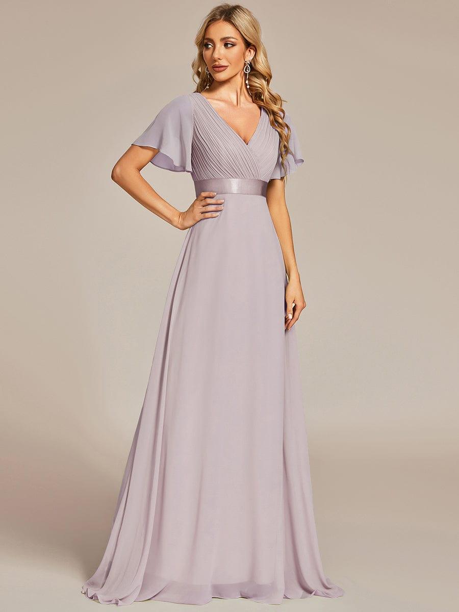 MÓNICA | Vestido Largo de Dama de Honor con Cintura Imperio y Mangas de Volante