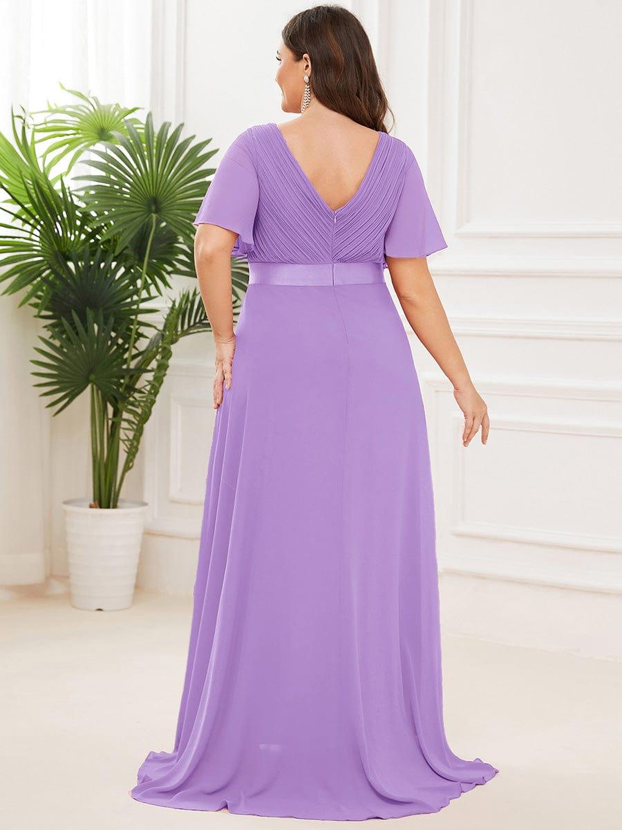 MÓNICA | Vestido Largo de Dama de Honor con Cintura Imperio y Mangas de Volante