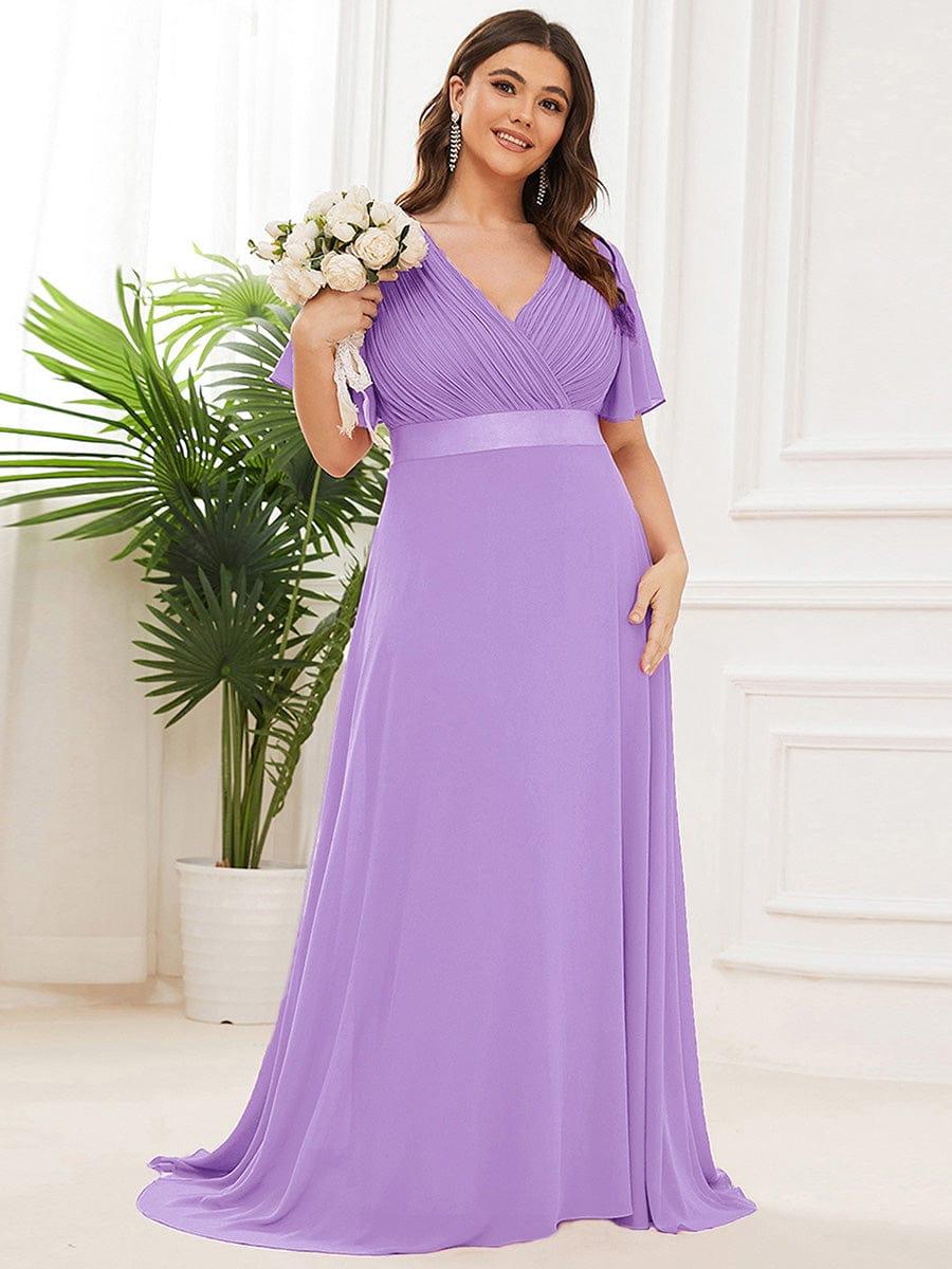 MÓNICA | Vestido Largo de Dama de Honor con Cintura Imperio y Mangas de Volante