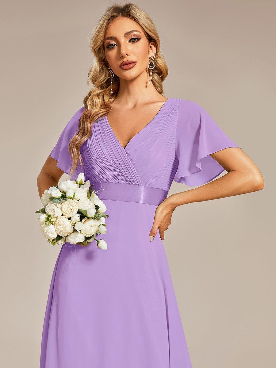 MÓNICA | Vestido Largo de Dama de Honor con Cintura Imperio y Mangas de Volante