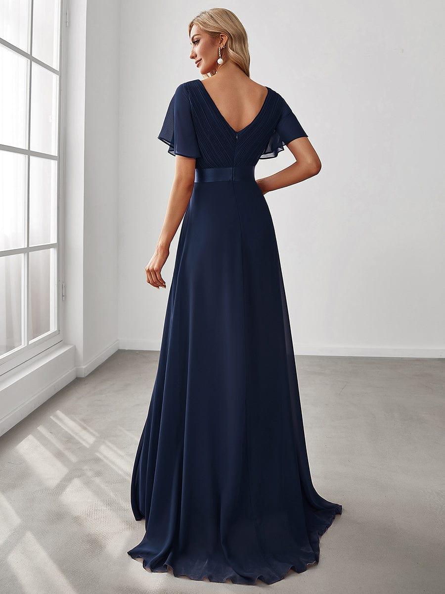 MÓNICA | Vestido Largo de Dama de Honor con Cintura Imperio y Mangas de Volante