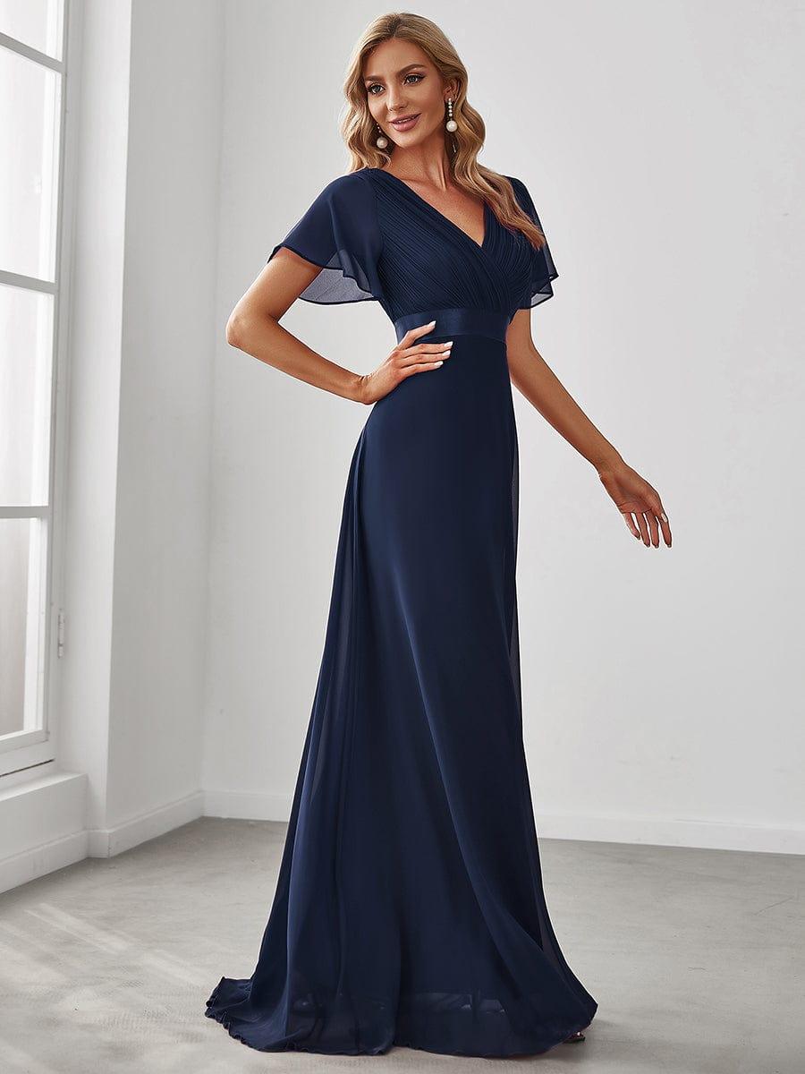 MÓNICA | Vestido Largo de Dama de Honor con Cintura Imperio y Mangas de Volante
