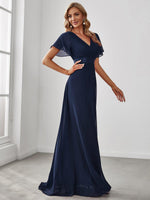 MÓNICA | Vestido Largo de Dama de Honor con Cintura Imperio y Mangas de Volante