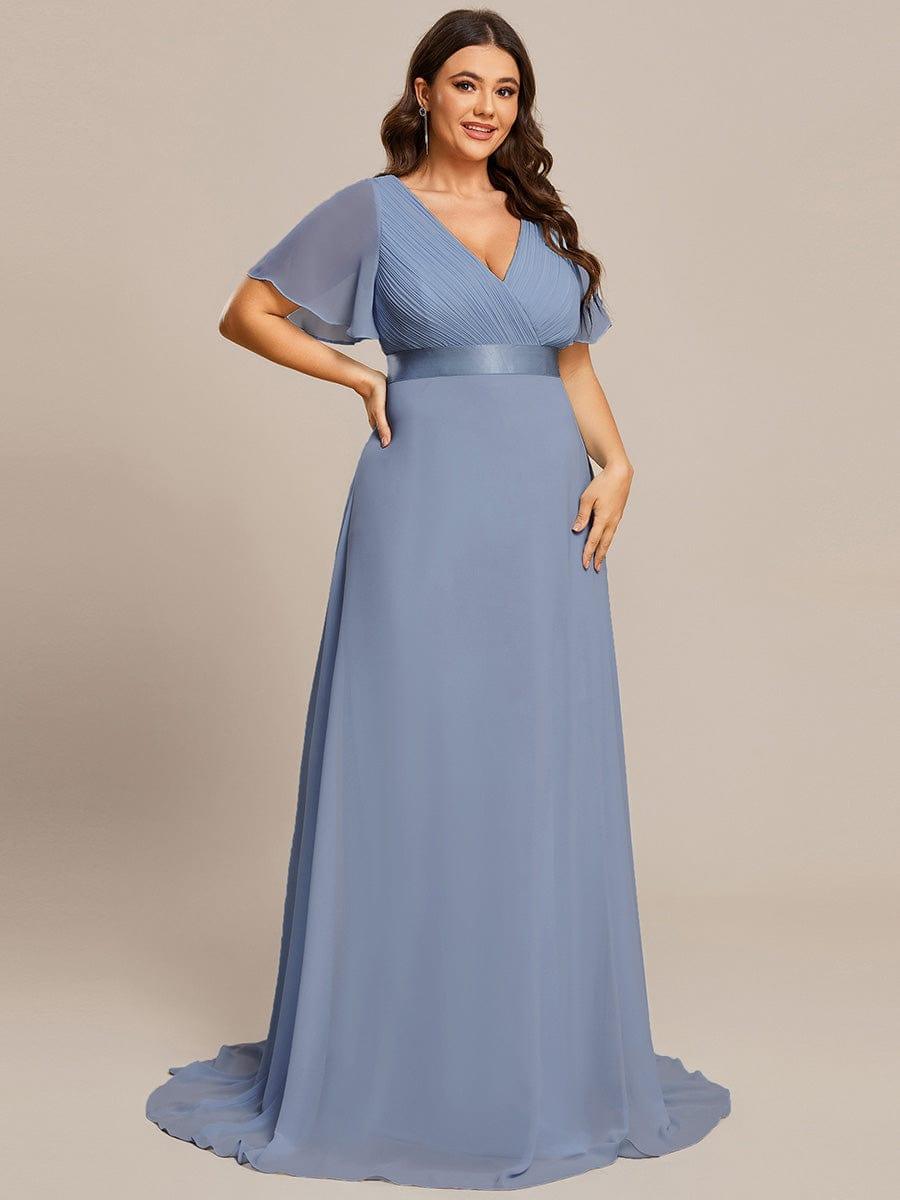 MÓNICA | Vestido Largo de Dama de Honor con Cintura Imperio y Mangas de Volante