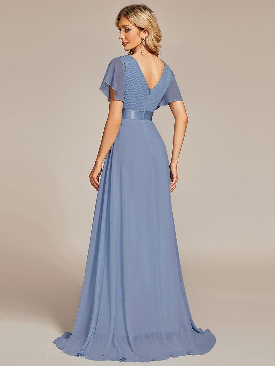 MÓNICA | Vestido Largo de Dama de Honor con Cintura Imperio y Mangas de Volante