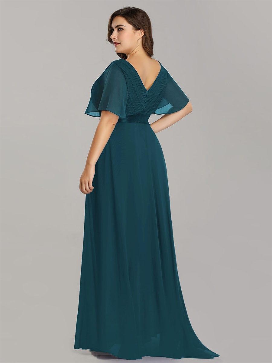 MÓNICA | Vestido Largo de Dama de Honor con Cintura Imperio y Mangas de Volante