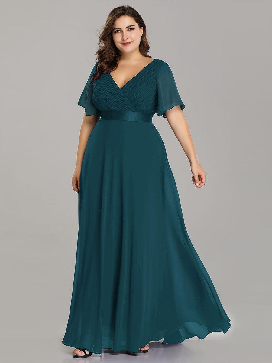 MÓNICA | Vestido Largo de Dama de Honor con Cintura Imperio y Mangas de Volante
