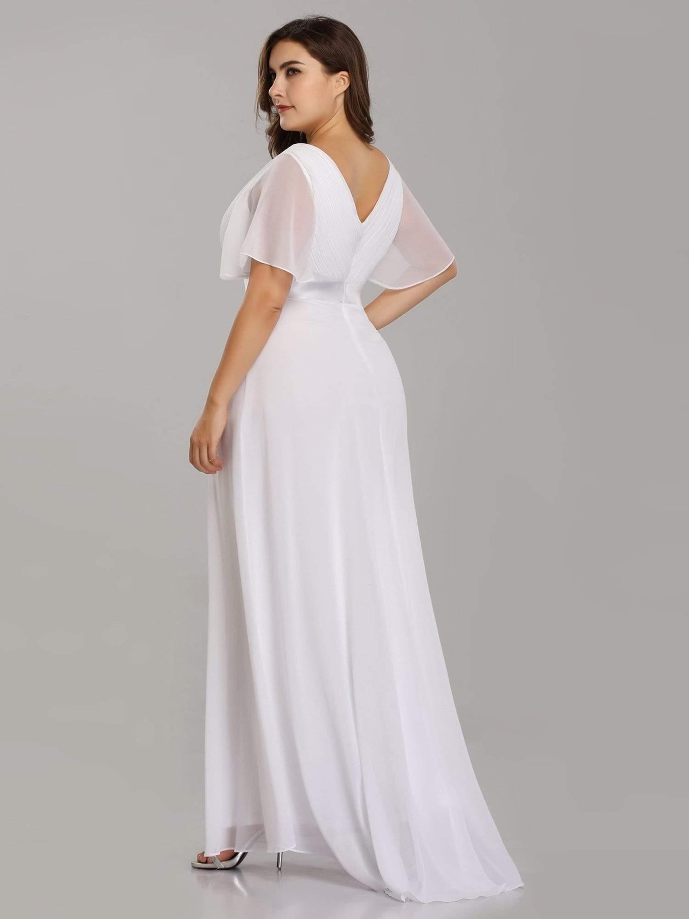 MÓNICA | Vestido Largo de Dama de Honor con Cintura Imperio y Mangas de Volante