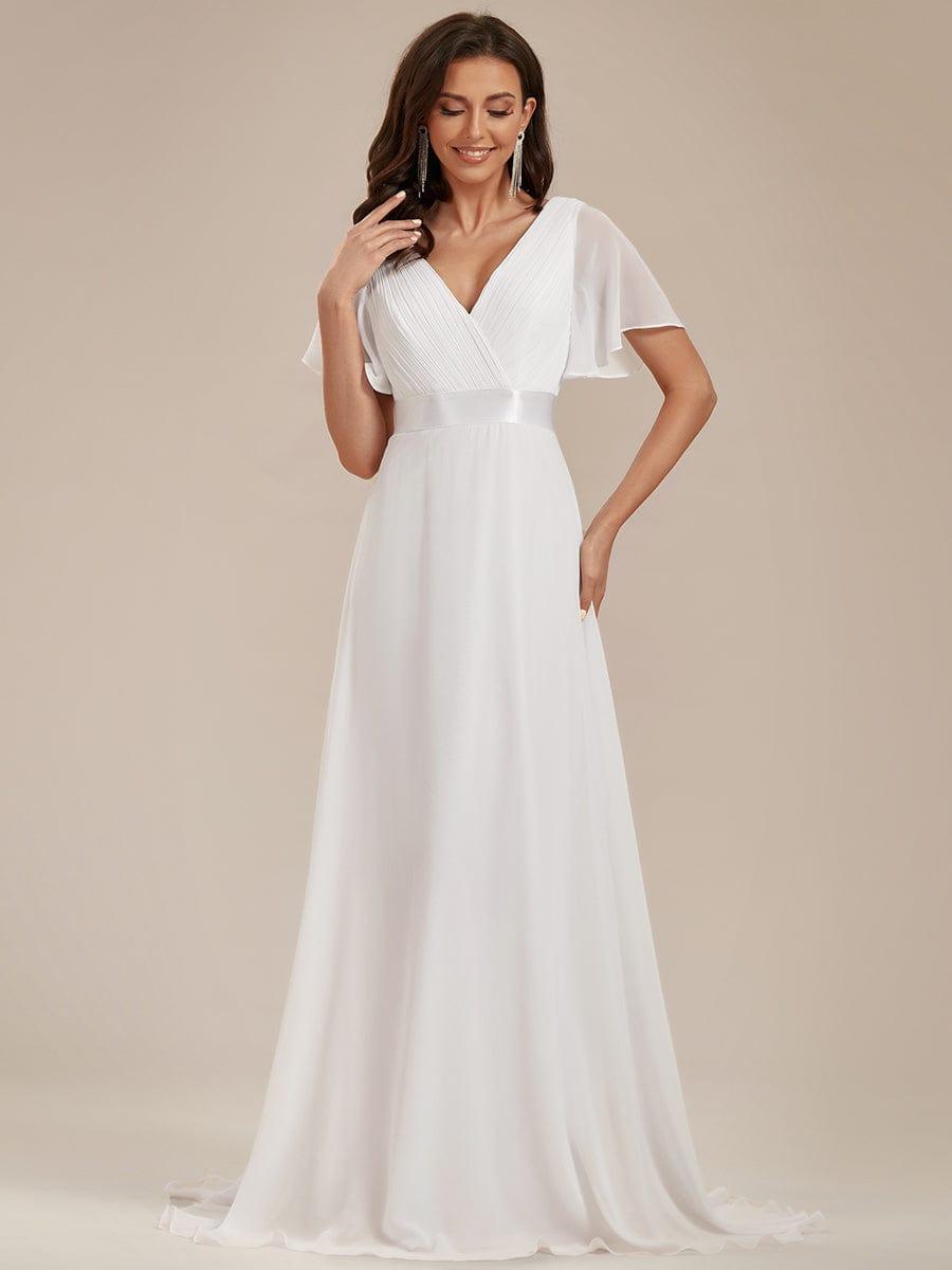 MÓNICA | Vestido Largo de Dama de Honor con Cintura Imperio y Mangas de Volante