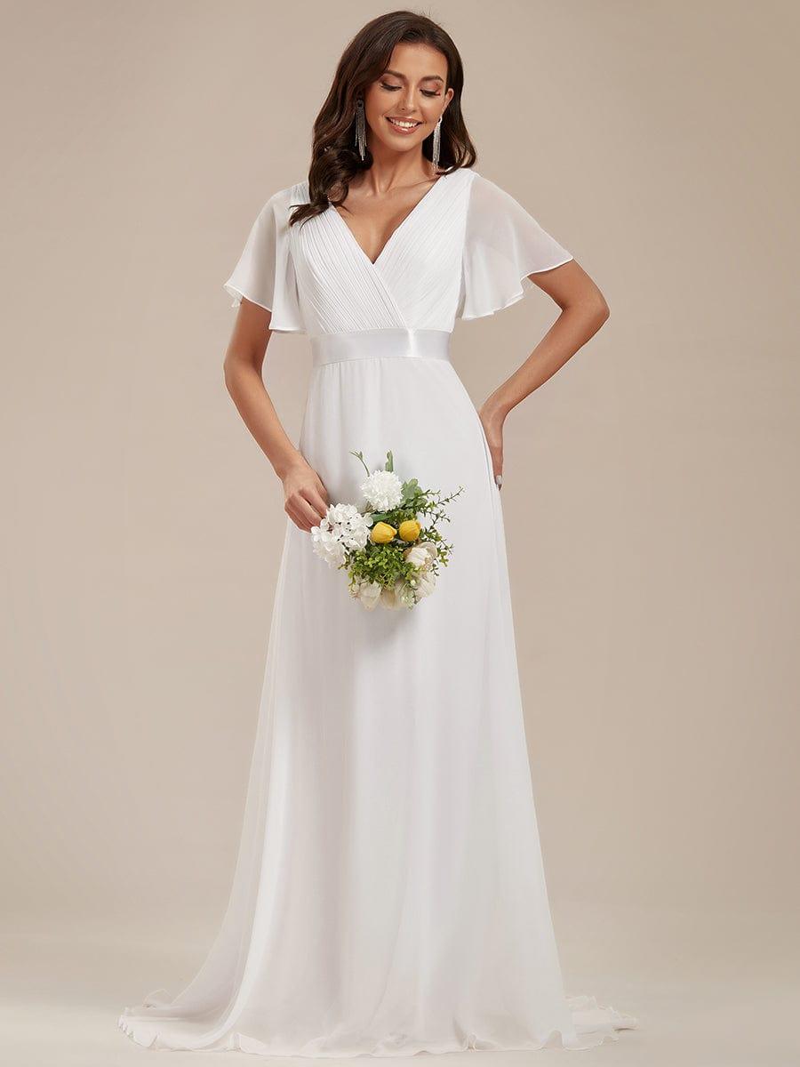 MÓNICA | Vestido Largo de Dama de Honor con Cintura Imperio y Mangas de Volante