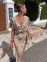 Clara — Vestido Midi Estampado Elegante