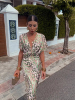 Clara — Vestido Midi Estampado Elegante