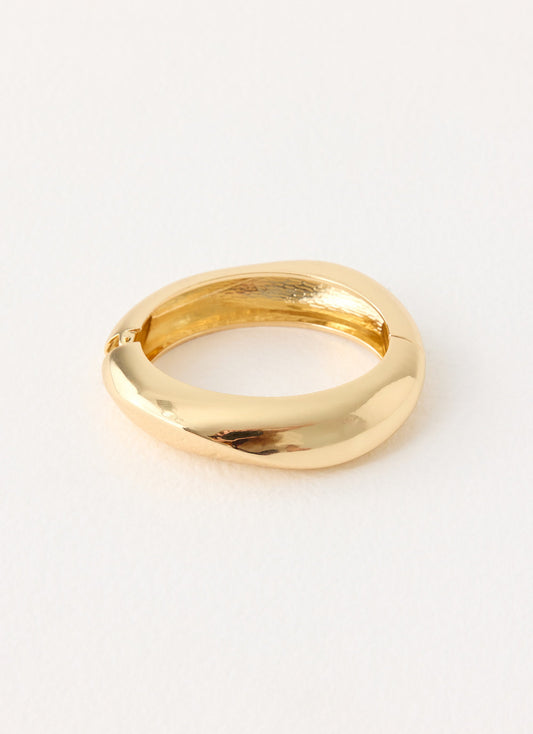 Faded Bloom Bangle - Gold