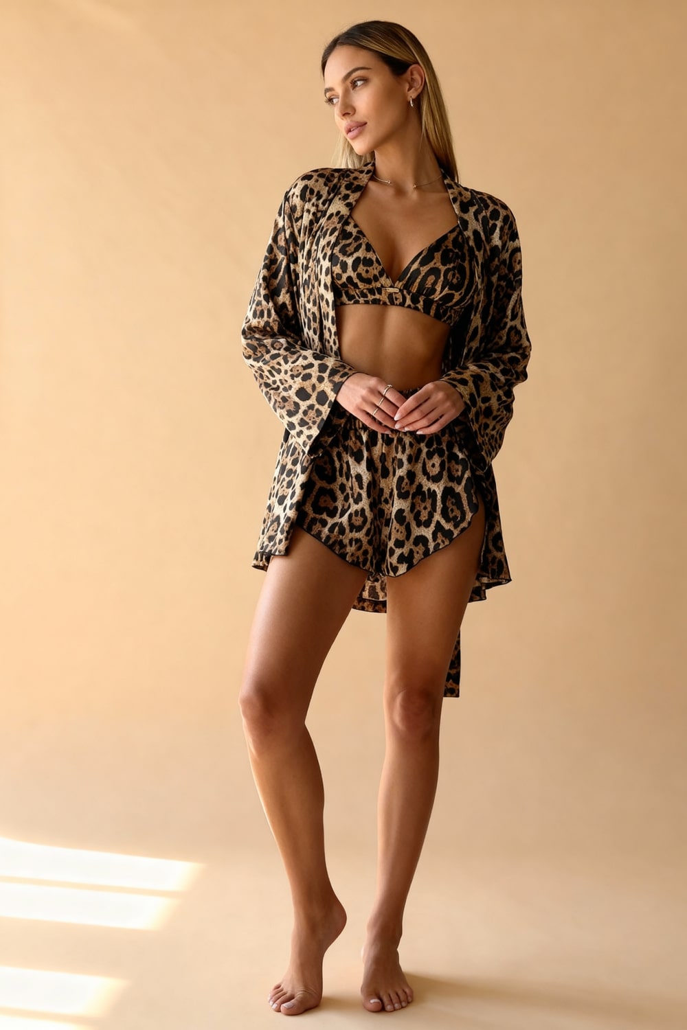 Conjunto de pijama de 3 piezas Felina