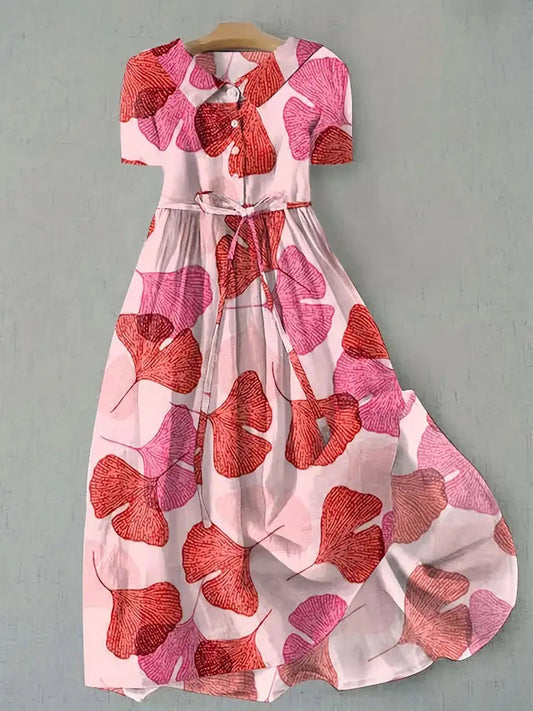 Camila | Robe Florale Rose Poudré