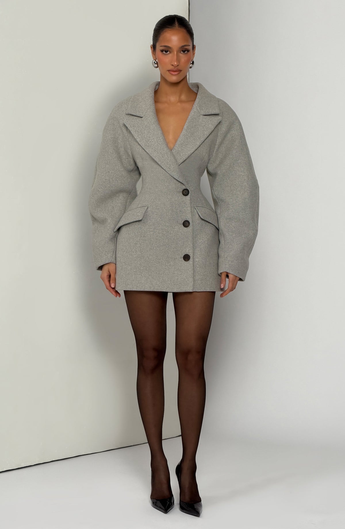 Vestido blazer Dylan - gris claro
