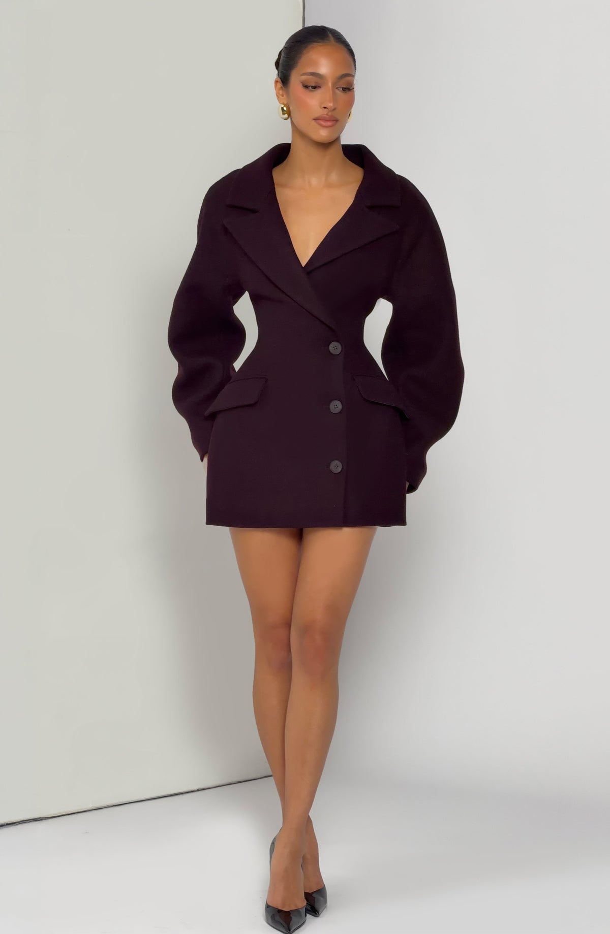 Vestido blazer Dylan - ciruela