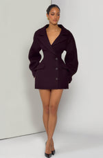 Vestido blazer Dylan - ciruela