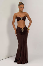 Top bandeau Nuala - marrón ciruela