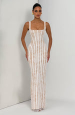 Vestido largo Polina - marfil