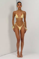 Top de bikini triangular Suki - amarillo limón