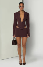 Blazer corta Agatha - marrón ciruela