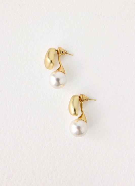 Golden Muse Earrings - Gold/Pearl