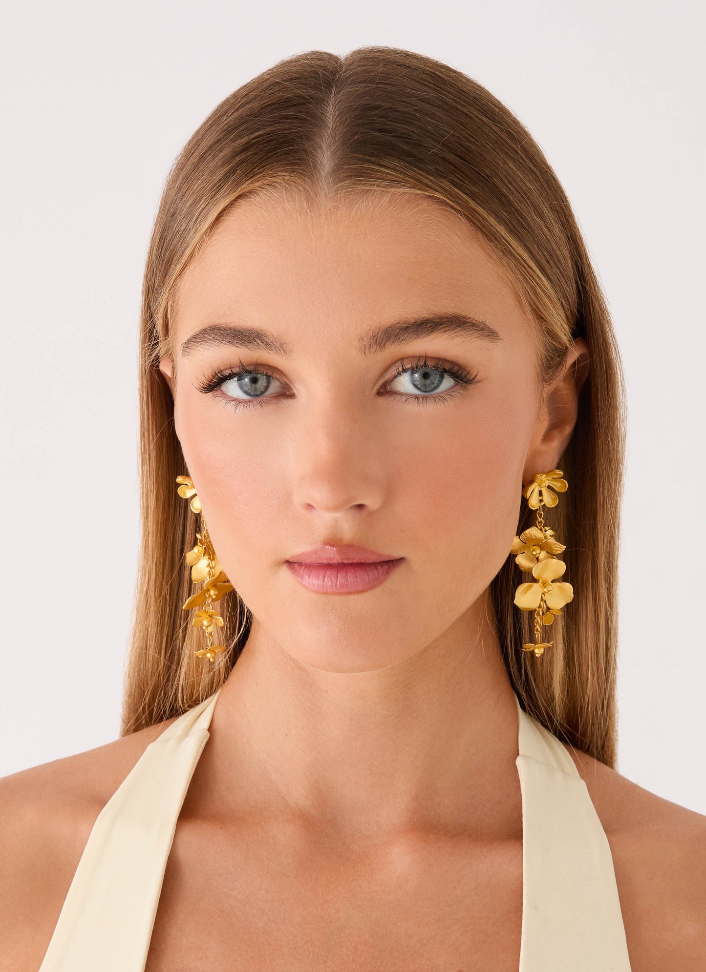Golden Petal Earrings - Gold