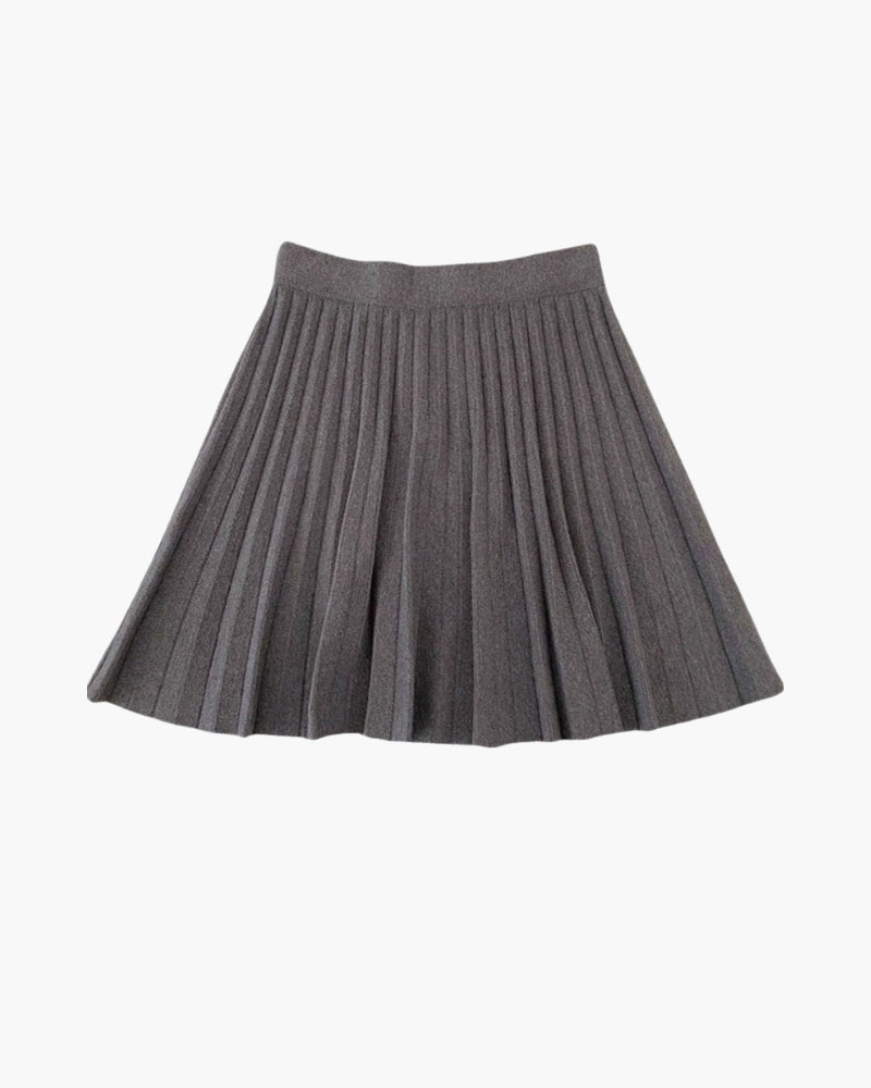 Mini Falda de Lana Plisada Oxford