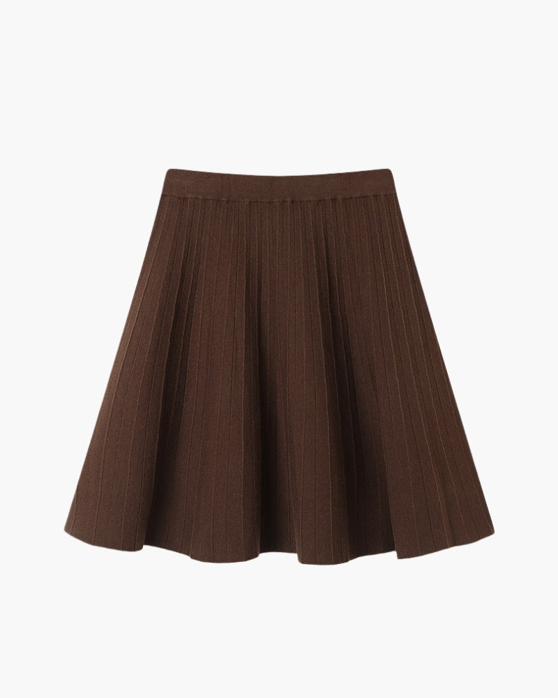 Mini Falda de Lana Plisada Oxford