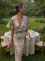 Clara — Vestido Midi Estampado Elegante