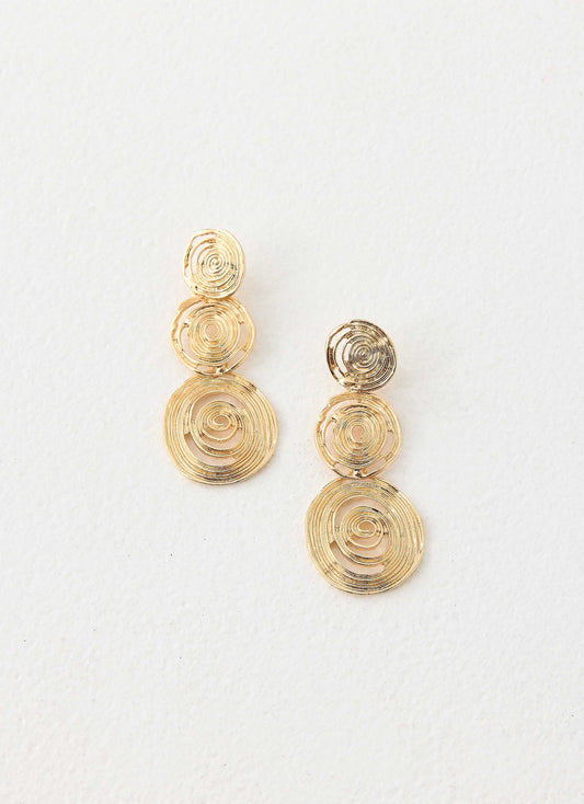 Mocha Kiss Earrings - Gold