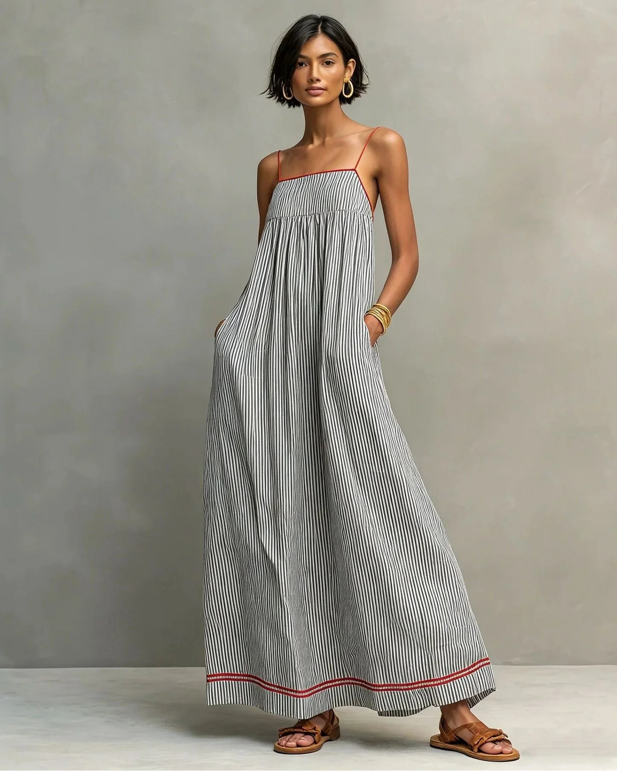 Vestido Largo Elegante sin Mangas