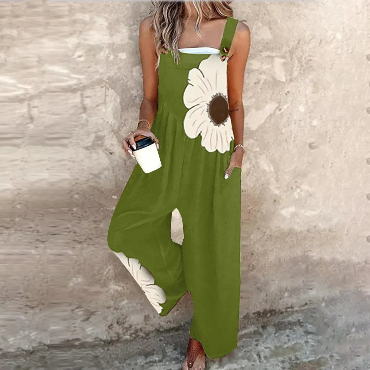 Vestido Peto Estampado y Cómodo