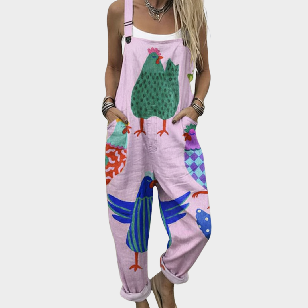 Vestido Peto Estampado y Cómodo
