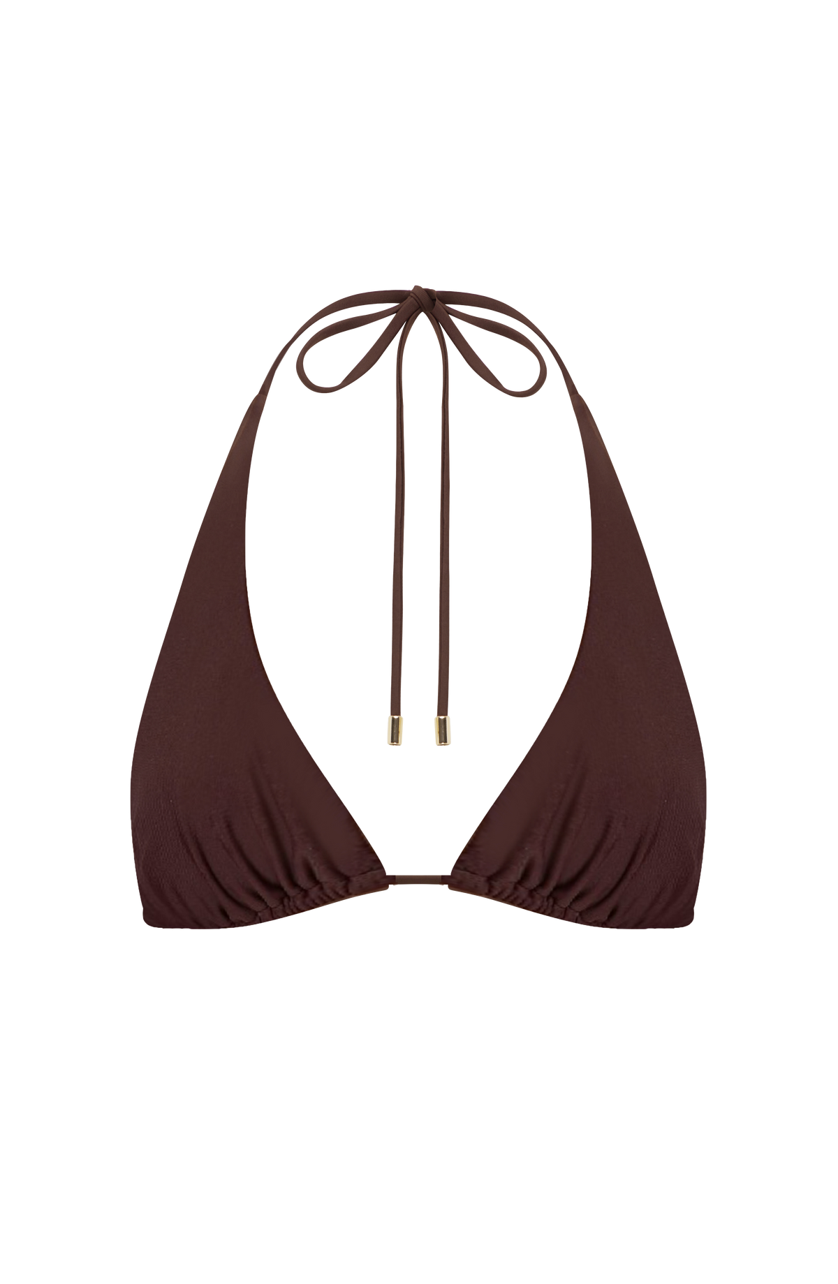 Top de bikini triangular Pietra - marrón ciruela