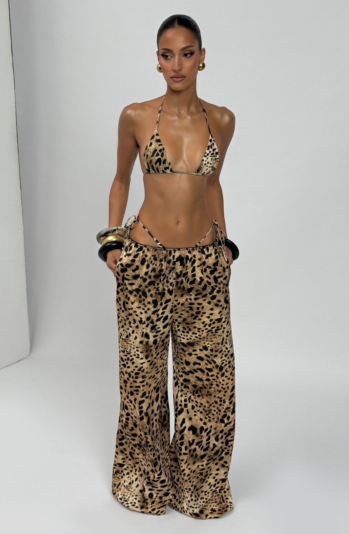Pantalones Soleil - estampado de leopardo